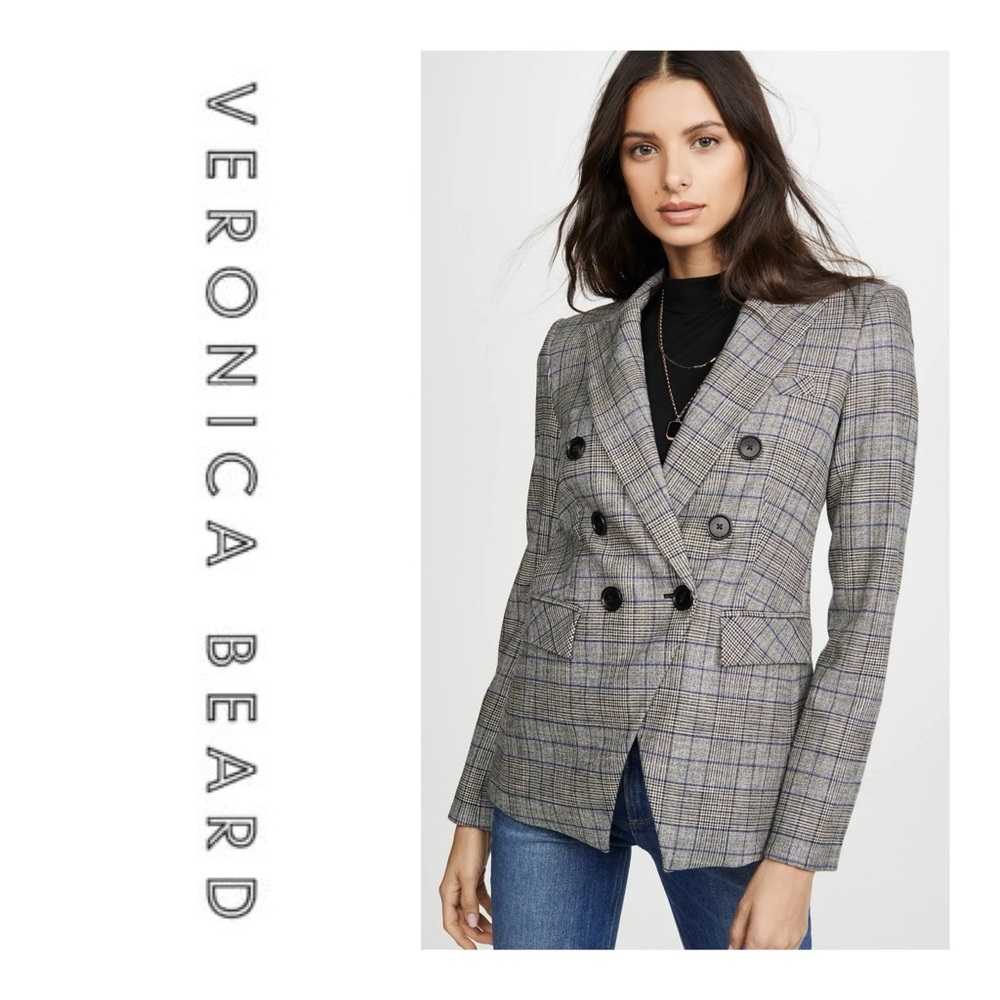VERONICA BEARD Miller Glen Plaid Dickey Jacket Size 8